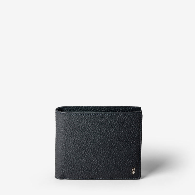 Serapian Portafoglio per 8 carte in pelle cachemire blu