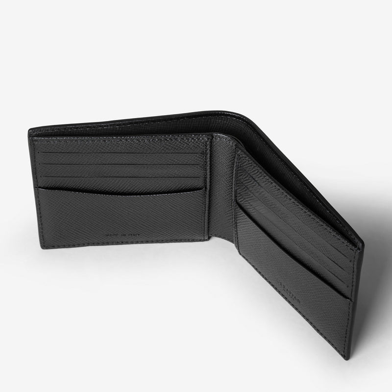 Serapian Portafoglio per 8 carte pelle evoluzione nero Saldi Di Fabbrica