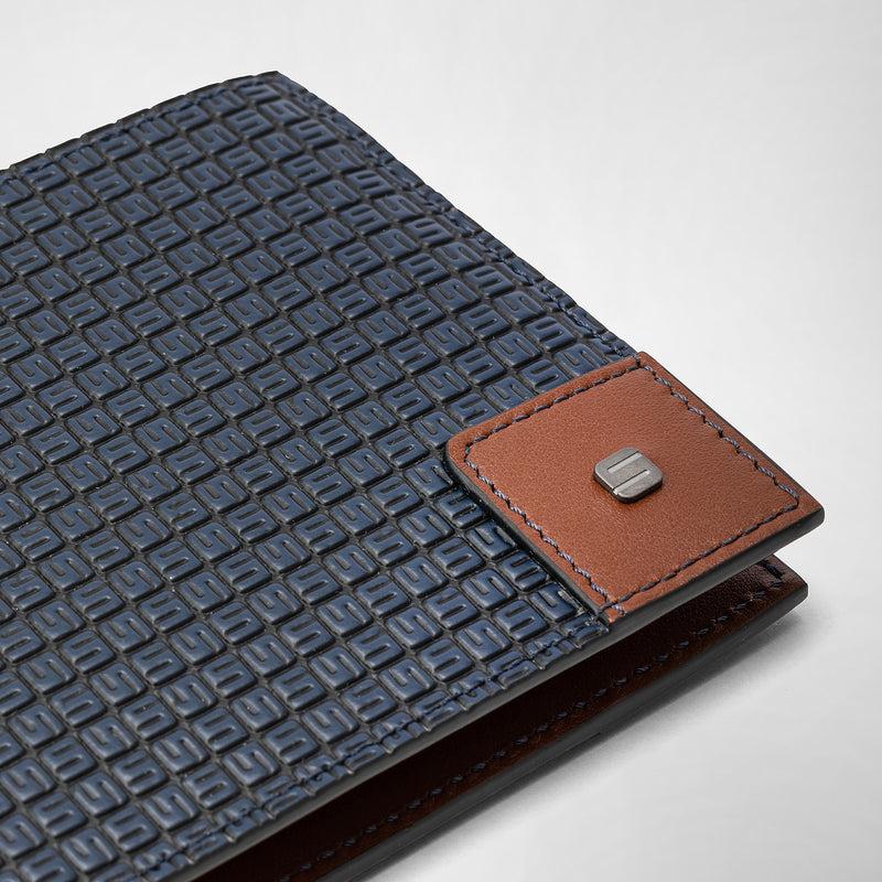 Serapian 8-card billfold wallet in stepan ocean blue-cuoio Negozio