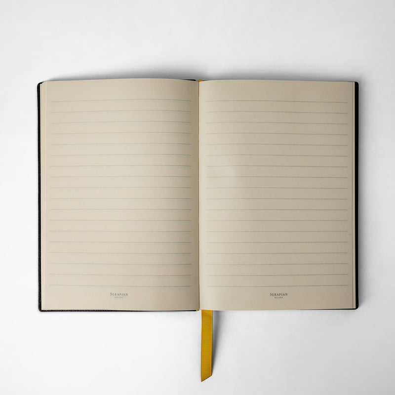 Serapian Notebook in cachemire leather black 2025