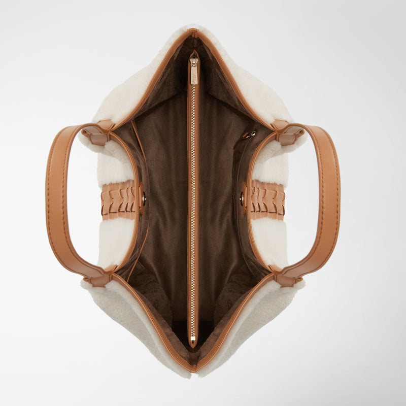 Serapian TOTE BAG SECRET IN SHEARLING Spedizione Gratuita