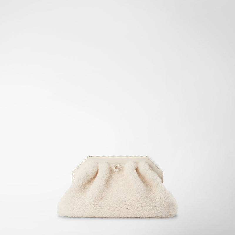 Serapian CLUTCH SECRET IN SHEARLING Soddisfazione Garantita