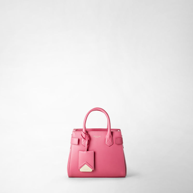 Serapian Mini meline' handbag in seta leather petal Qualità Garantita