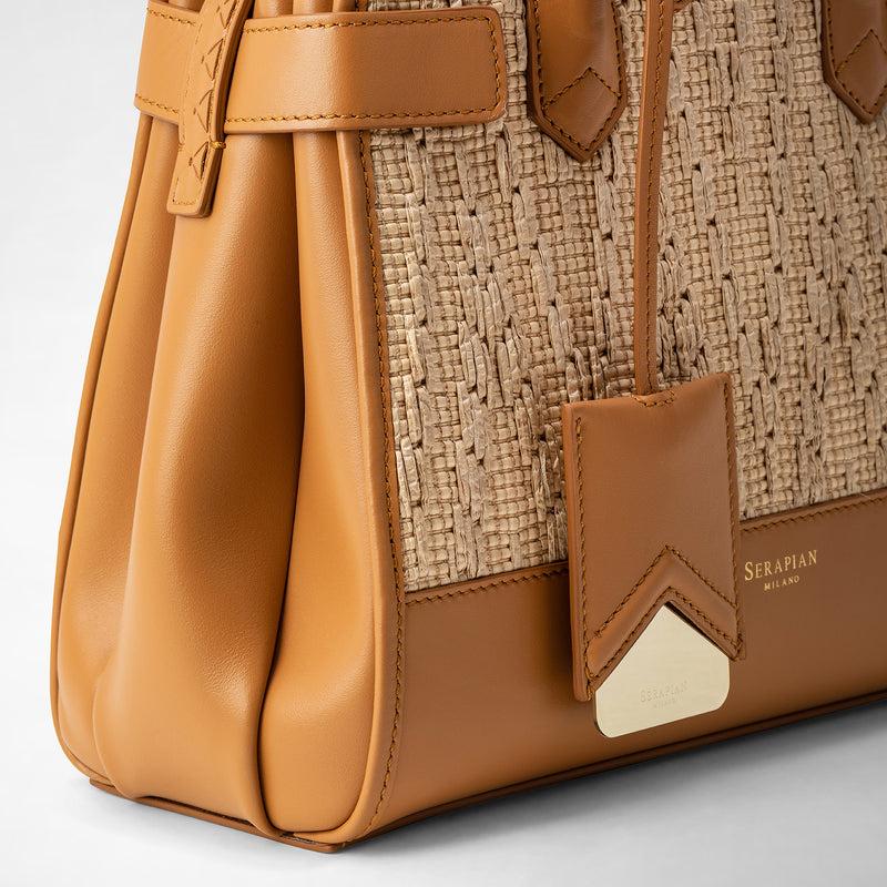 Serapian BORSA A MANO MELINÉ IN RAFFIA Consegna Veloce