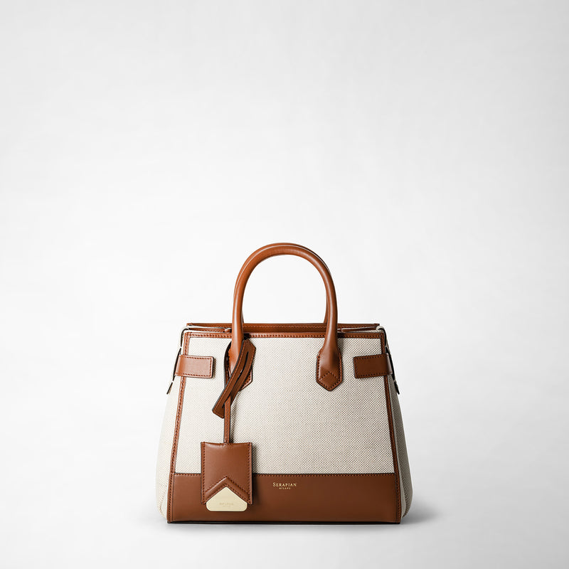 Serapian Borsa a mano meliné in canvas e mosaico Promozione Limitata