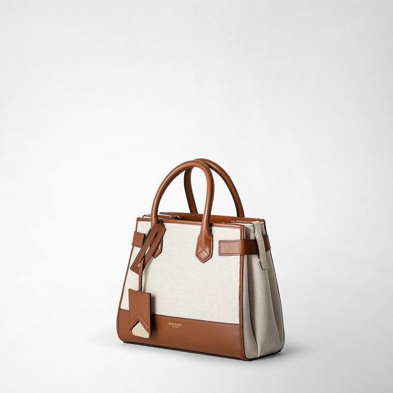 Serapian Borsa a mano meliné in canvas e mosaico Promozione Limitata