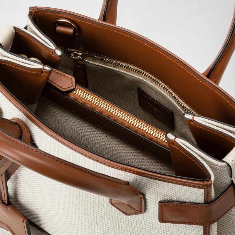 Serapian Borsa a mano meliné in canvas e mosaico Promozione Limitata