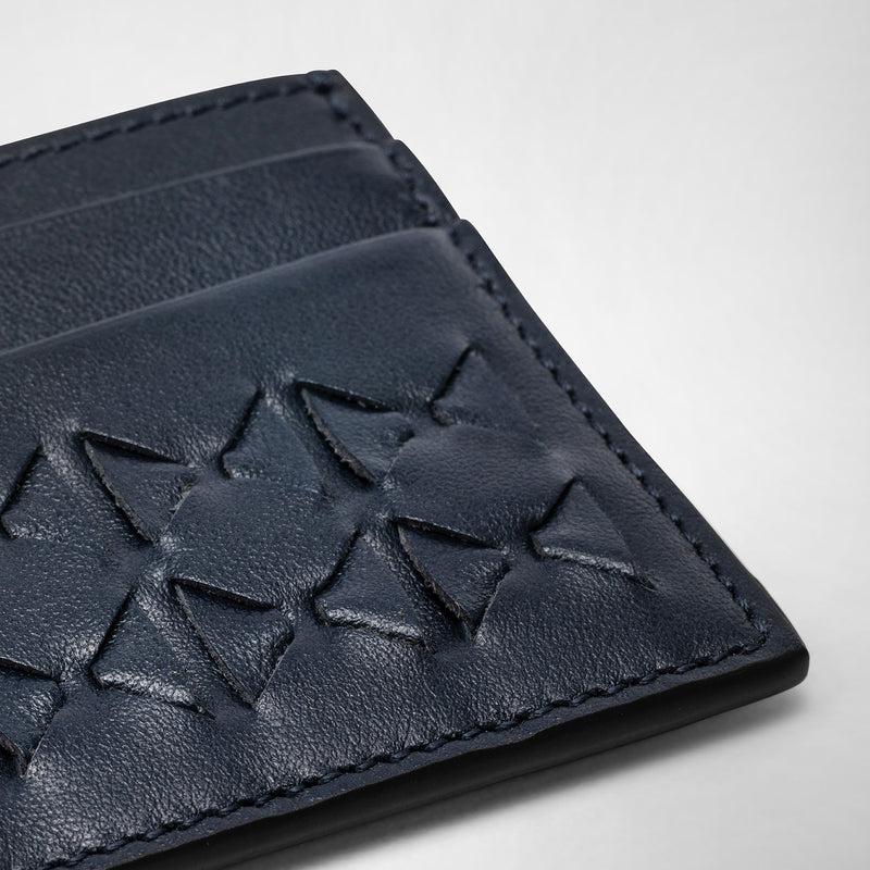 Serapian 4-card holder in mosaico navy blue Shopping Online