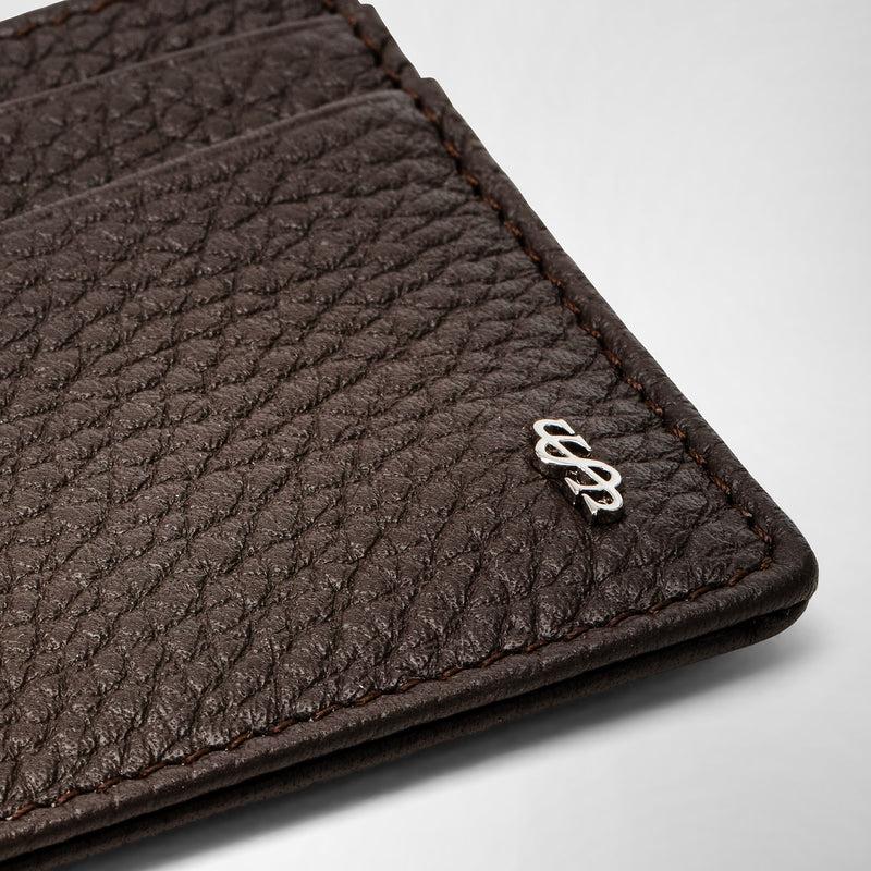 Serapian Portacarte per 4 carte in pelle cachemire espresso Prezzo Ridotto