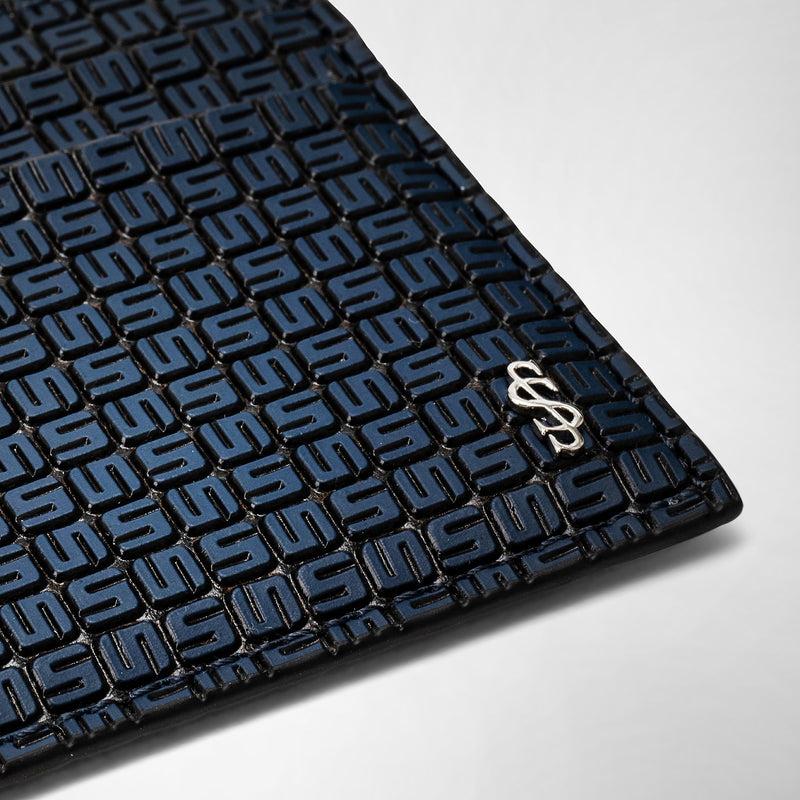 Serapian Portacarte per 4 carte in stepan blu oceano-nero Offerte
