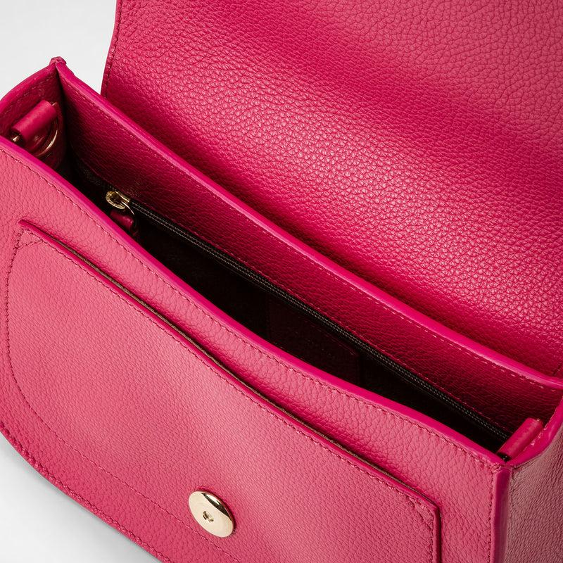 Serapian Luna crossbody bag in rugiada leather petal Saldi Di Fabbrica