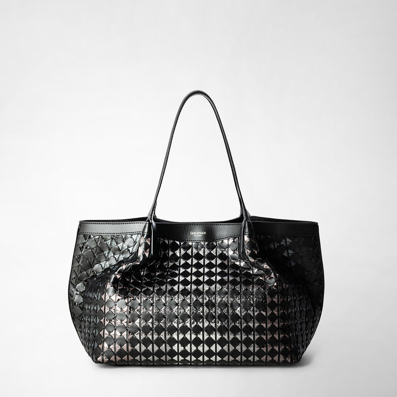 Serapian TOTE BAG SECRET PICCOLA IN MOSAICO ED ELAPHE I Più Venduti