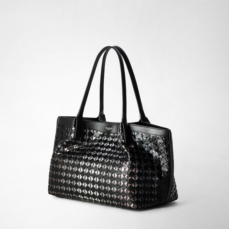 Serapian TOTE BAG SECRET PICCOLA IN MOSAICO ED ELAPHE I Più Venduti