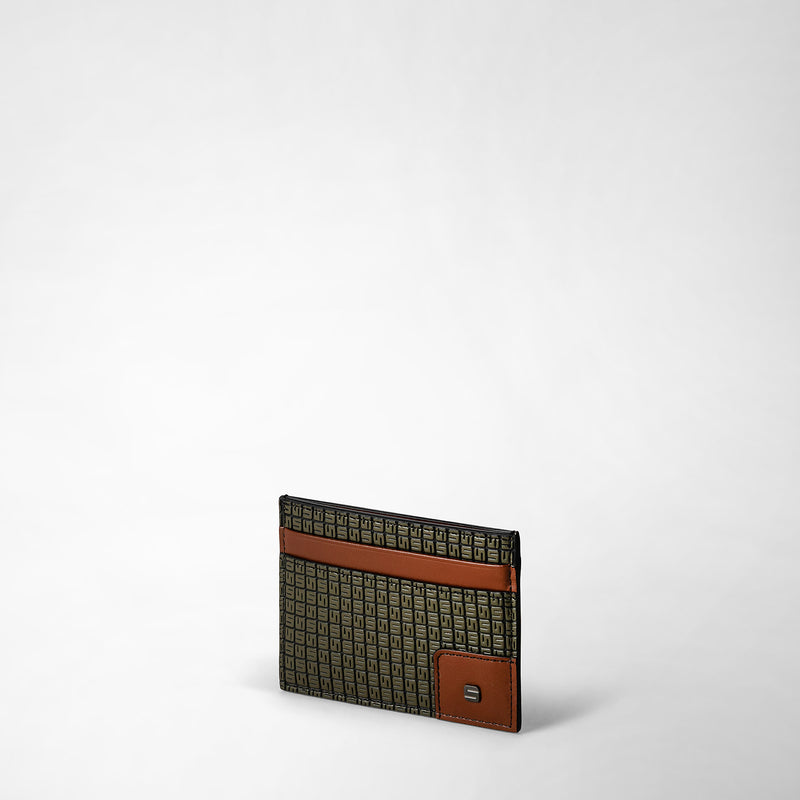 Serapian 4-card holder in stepan 72 kaki and cuoio Promozione