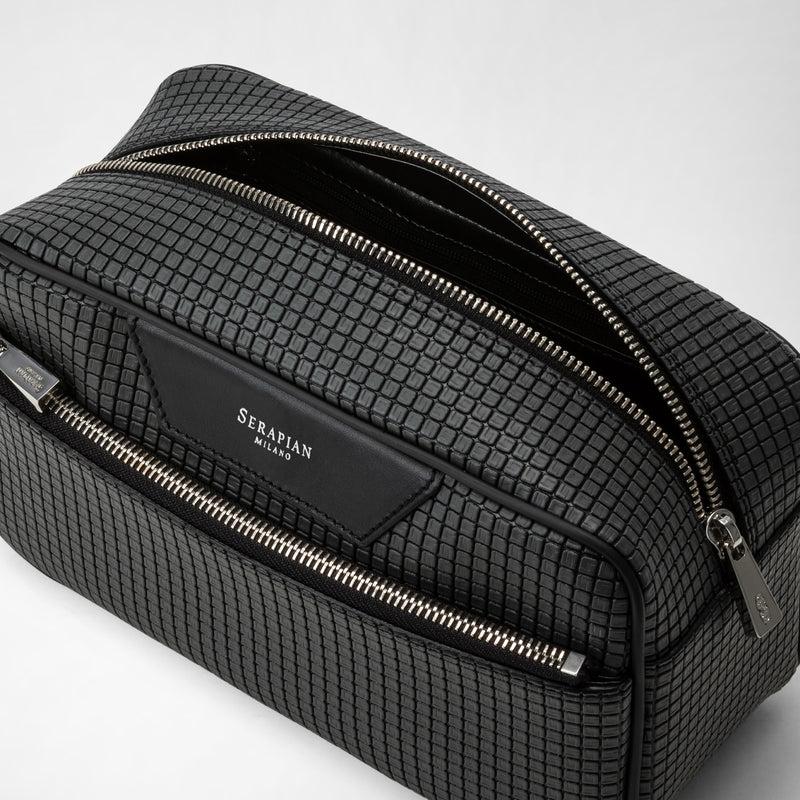 Serapian Trousse da bagno in stepan asfalto-nero Online