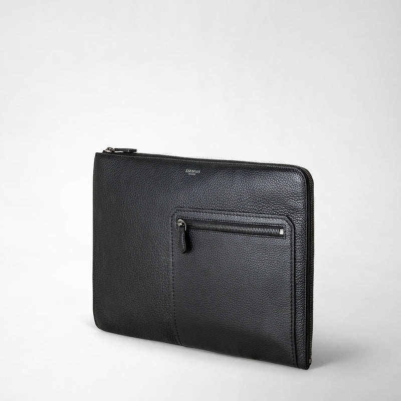 Serapian Custodia per laptop 14 in pelle cachemire Offerte stagionali