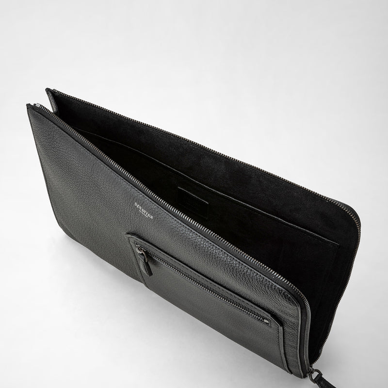 Serapian Custodia per laptop 14 in pelle cachemire Offerte stagionali