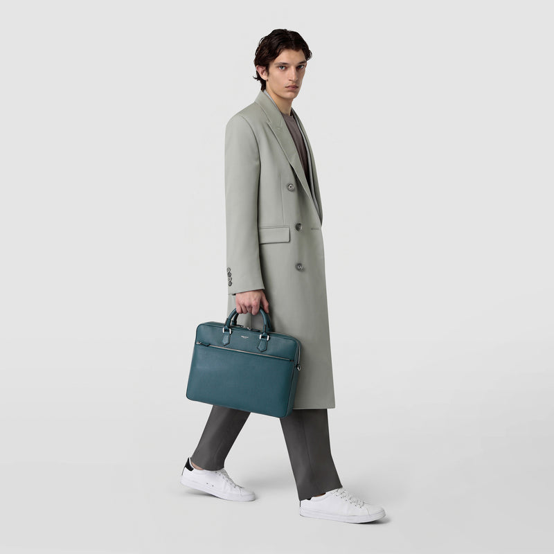 Serapian BORSA BUSINESS SLIM IN PELLE CACHEMIRE Fino al 60% di sconto