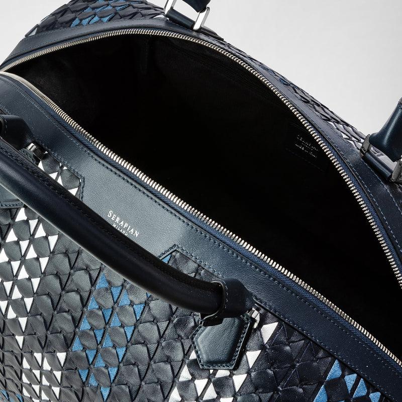 Serapian BORSA BUSINESS SLIM IN MOSAICO MESTIERI D'ARTE Sostegno trimestrale