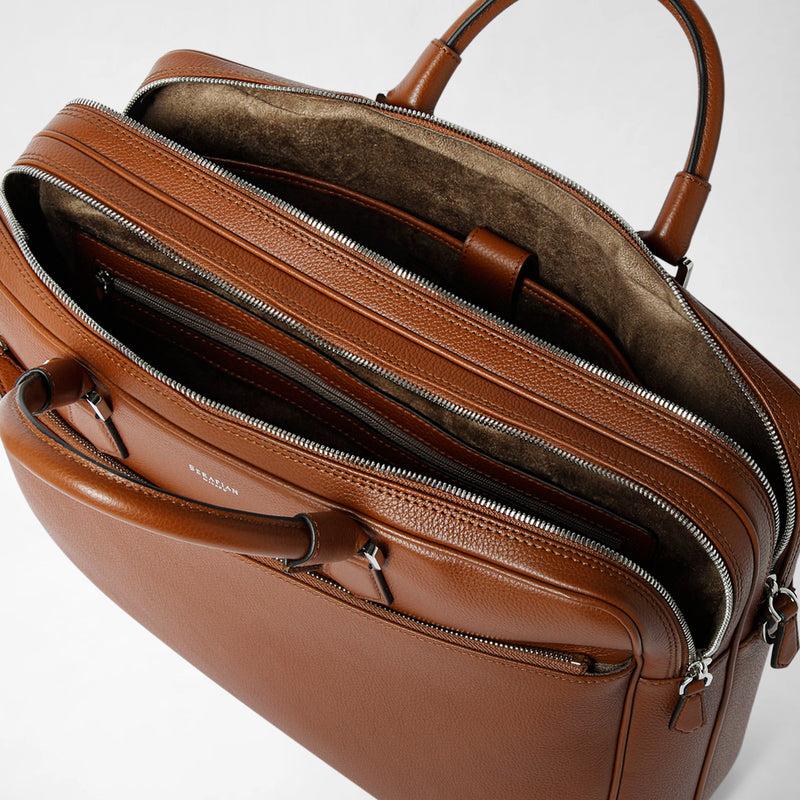 Serapian BORSA BUSINESS GRANDE IN PELLE CACHEMIRE Soddisfazione Garantita