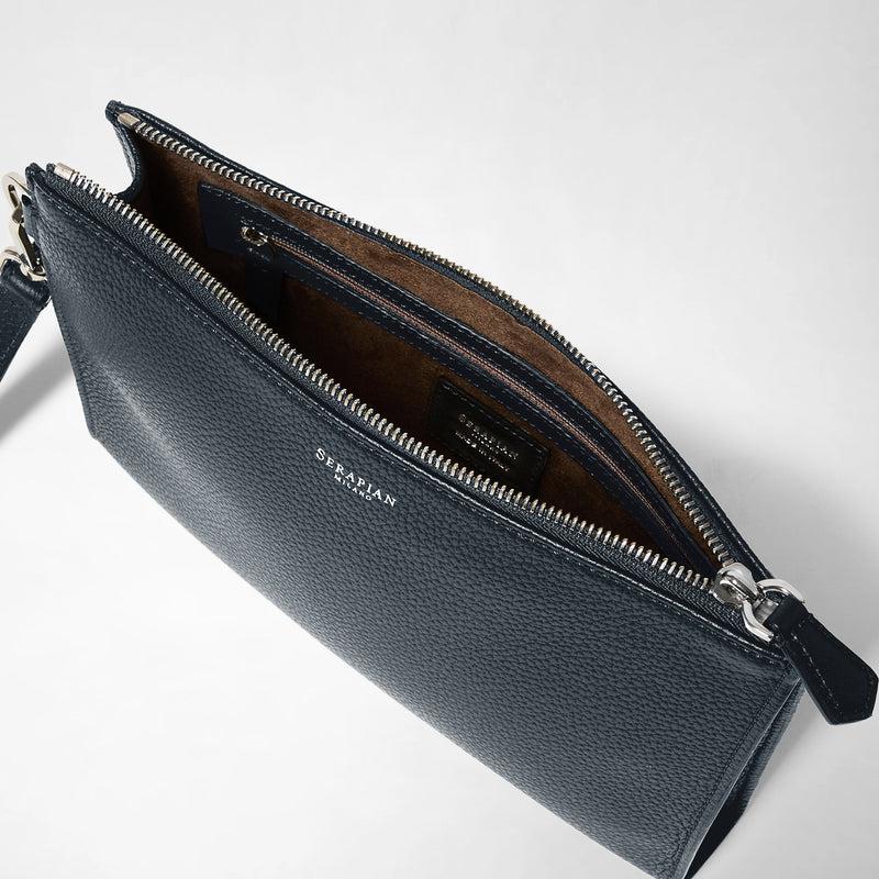 Serapian POCHETTE CON ZIP IN PELLE CACHEMIRE Presa