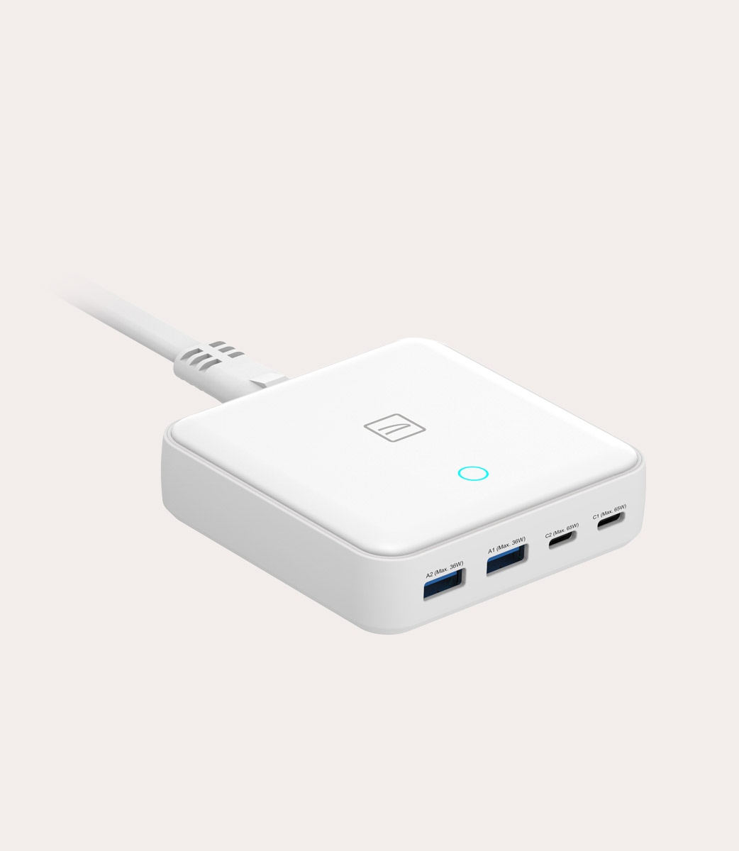 Tucano Cricabatteria 4 porte da scrivania da 65W USB-A/USB-C GaN con cavo da 1 5 mt e presa EU Fino Al -60%