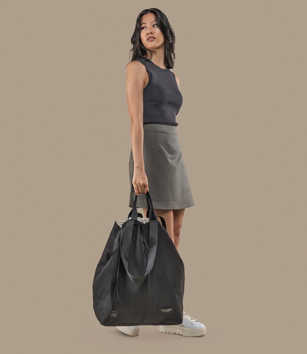 Tucano Borsa shopper verticale in canvas Qualità