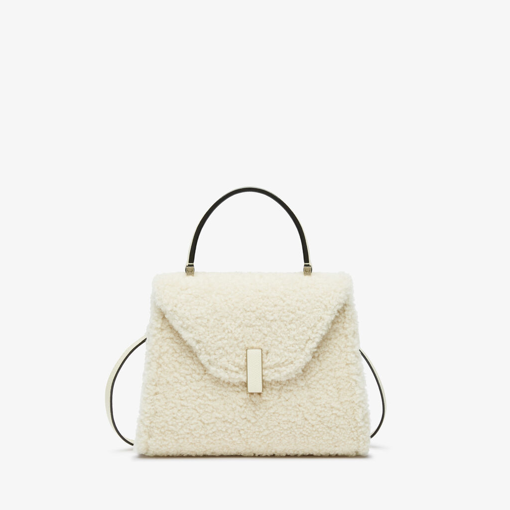 ﻿Valextra BORSA PICCOLA ISIDE MONTONE/VITELLO VS ORO CHIARO