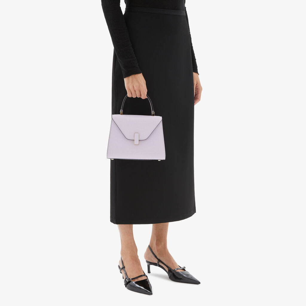 Valextra Borsa a mano Donna Mini di Lusso in Pelle Lilla | Valextra Iside Pezzi Unici