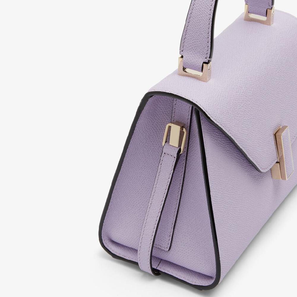 Valextra Borsa a mano Donna Mini di Lusso in Pelle Lilla | Valextra Iside Pezzi Unici
