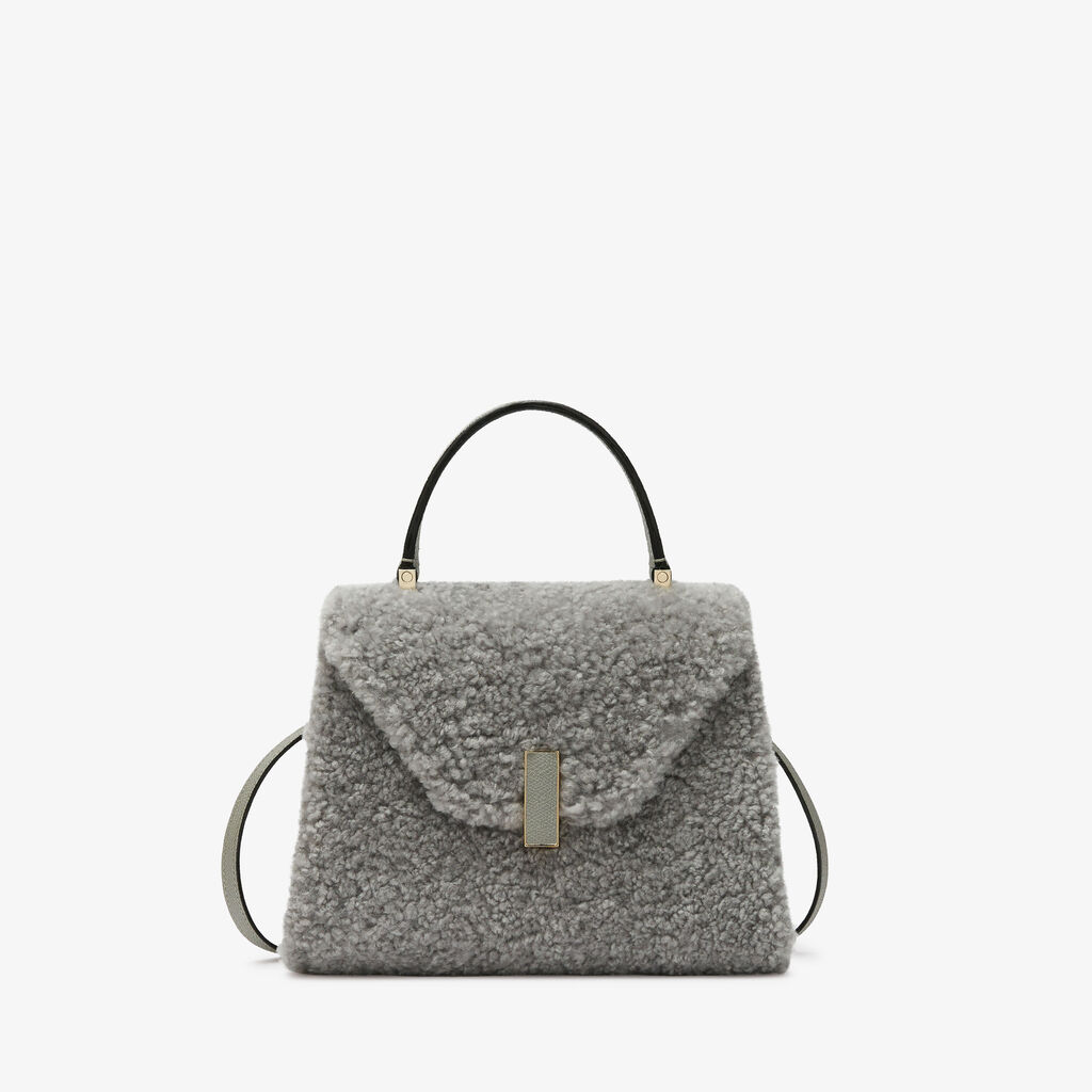 Valextra BORSA PICCOLA ISIDE MONTONE/VITELLO VS ORO CHIARO