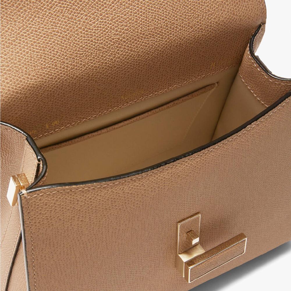Valextra Borsetta a mano in Pelle Beige con tracolla | Valextra Iside Promozione Limitata
