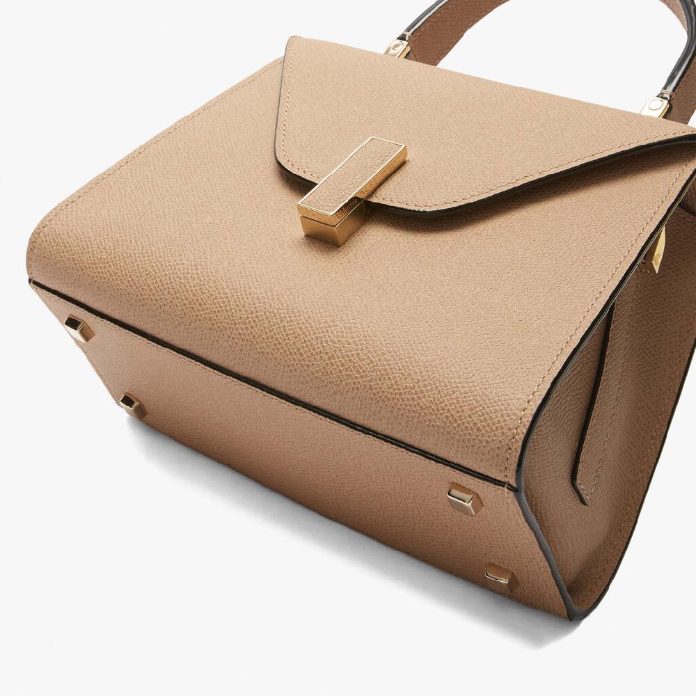 Valextra Borsetta a mano in Pelle Beige con tracolla | Valextra Iside Promozione Limitata