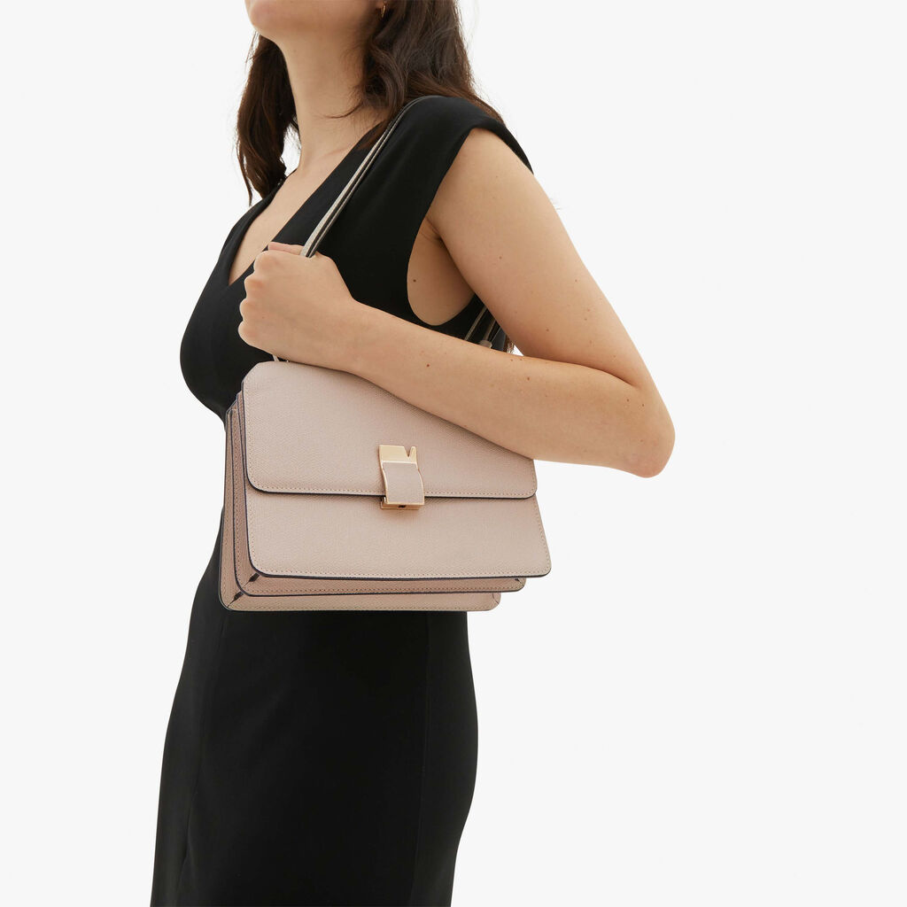 Valextra Borsa a tracolla Media in Pelle Rosa Nude | Valextra NoLo Sottocosto
