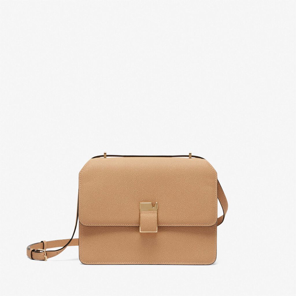 Valextra Borsa a tracolla comoda e versatile in Pelle Beige | Valextra