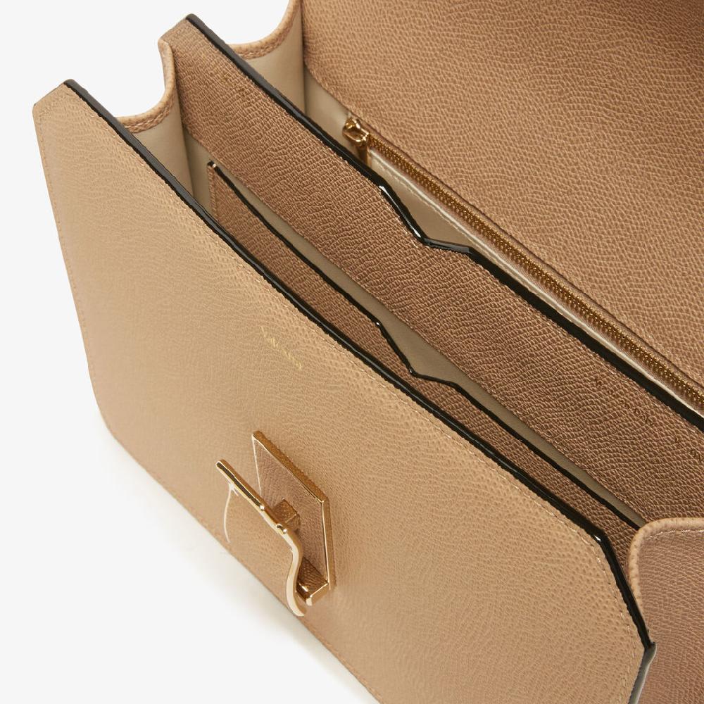 Valextra Borsa a tracolla comoda e versatile in Pelle Beige | Valextra Convenienza