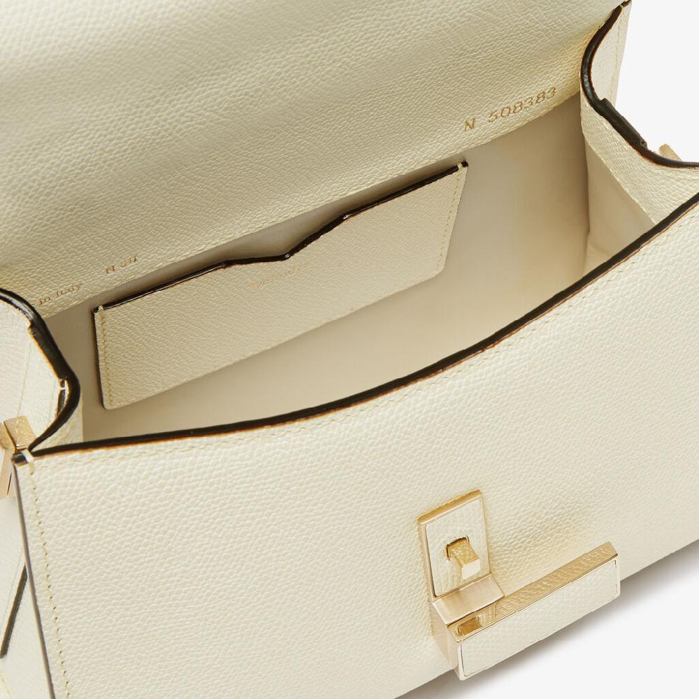 Valextra Borsa a mano Micro in Pelle Bianca | Valextra Iside Presa