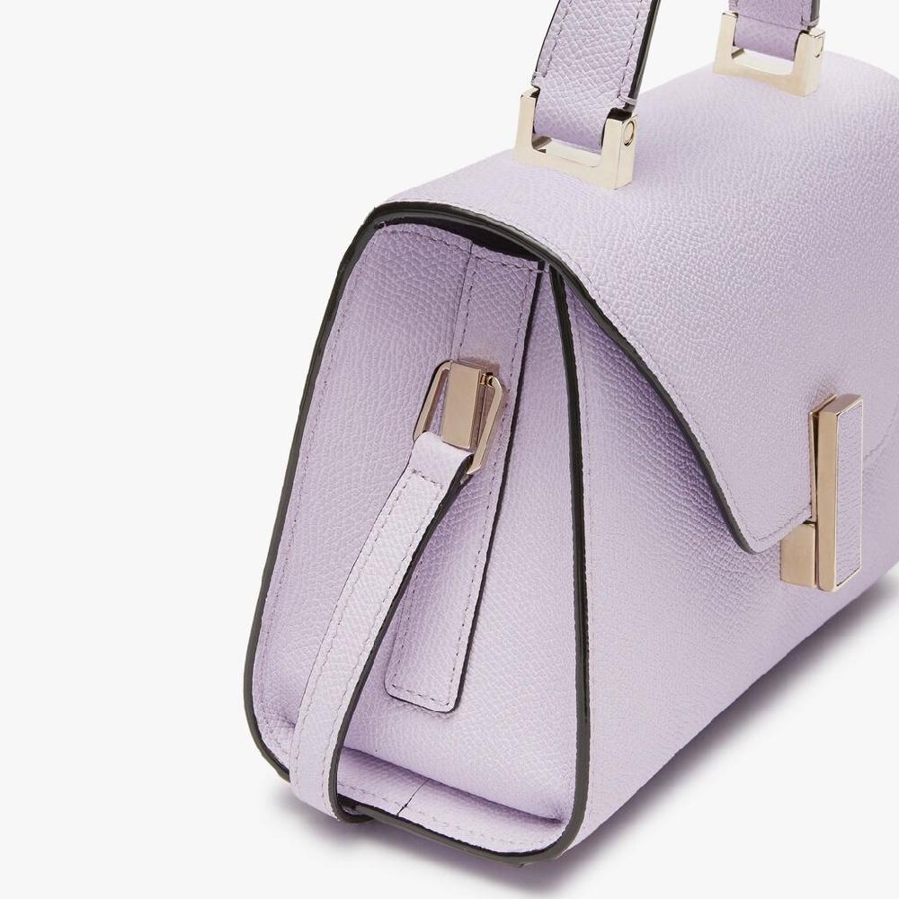 Valextra Borsa a tracolla Donna di Lusso in Pelle Lilla | Valextra Iside Sconto