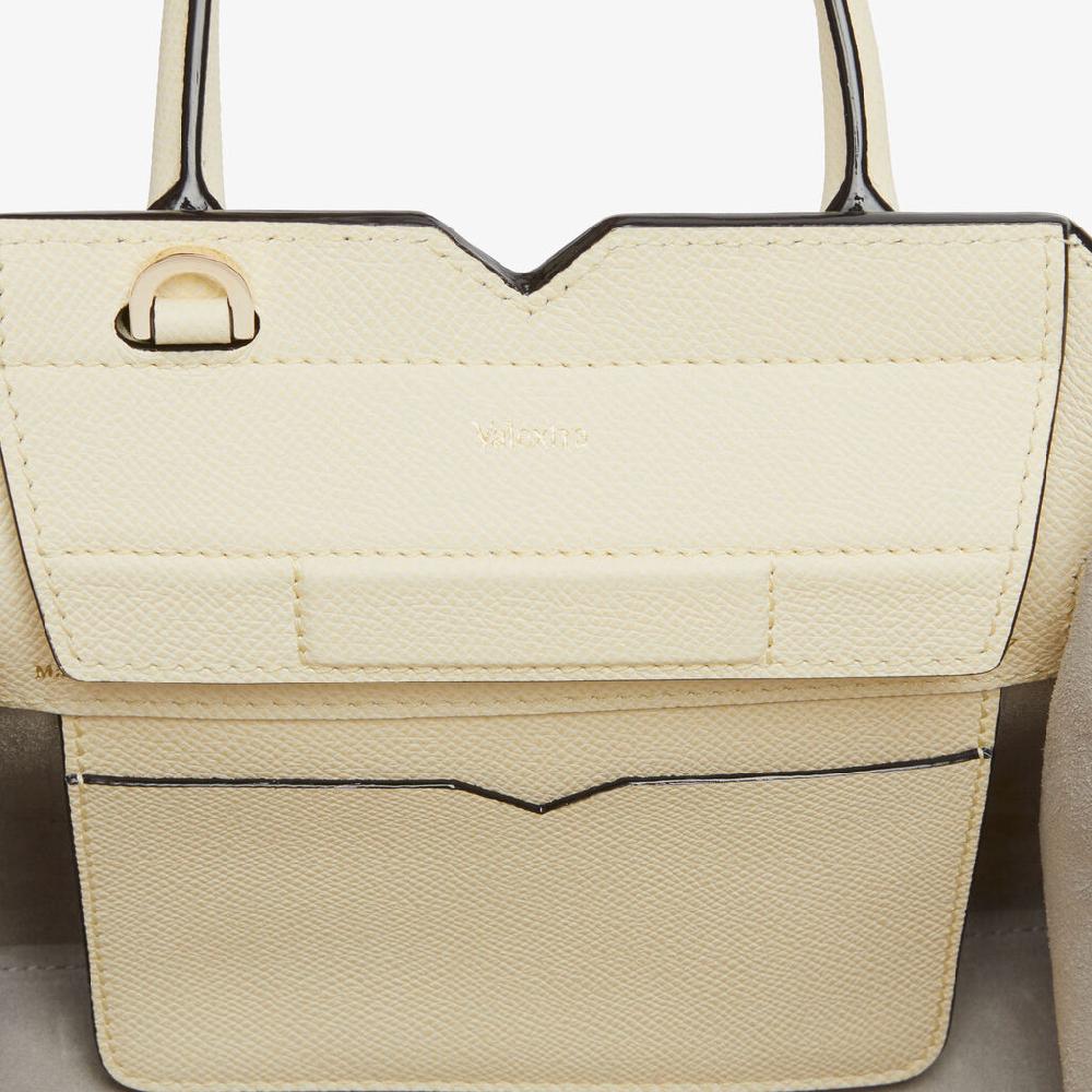 Valextra Borsa a Tracolla Milano Micro | Pelle di vitello Millepunte Soft | Bianco Pergamena | Valextra Offerte