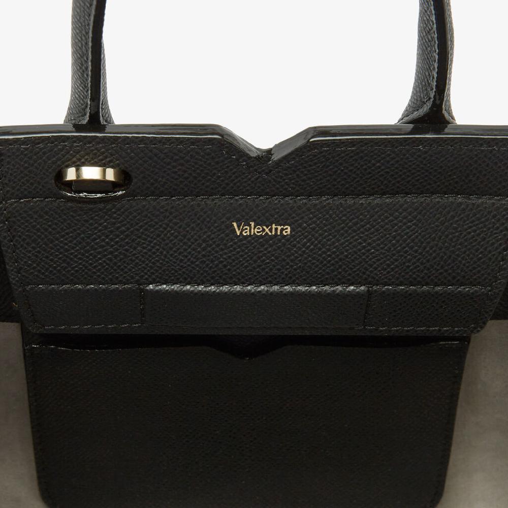 Valextra Borsa a Tracolla Milano Micro | Pelle di vitello Millepunte Soft | Nero | Valextra Hotsell