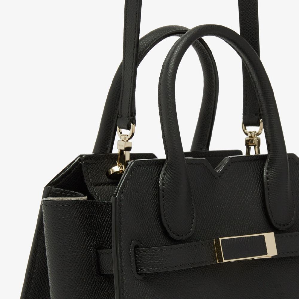 Valextra Borsa a Tracolla Milano Micro | Pelle di vitello Millepunte Soft | Nero | Valextra Hotsell