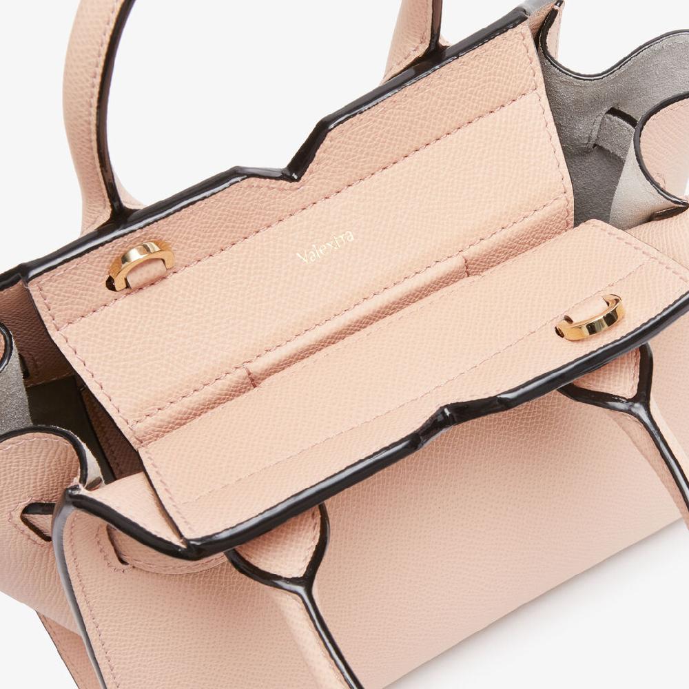 Valextra Borsa a Tracolla Milano Micro | Pelle di vitello Millepunte Soft | Rosa Bonne Mine | Valextra Vendita Calda