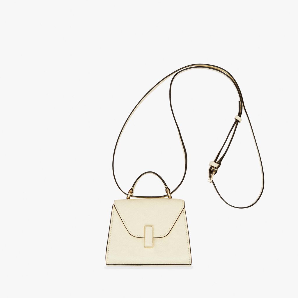 Valextra Borsa da cintura in pelle bianca con tracolla | Valextra Iside Saldi Di Fabbrica