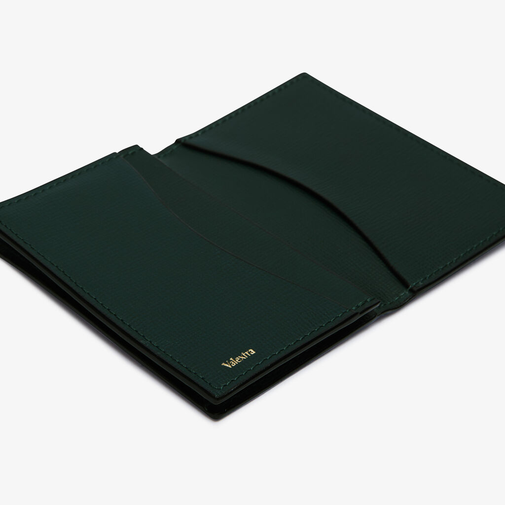 Valextra Porta carte di credito elegante in Pelle Verde | Valextra Nuova