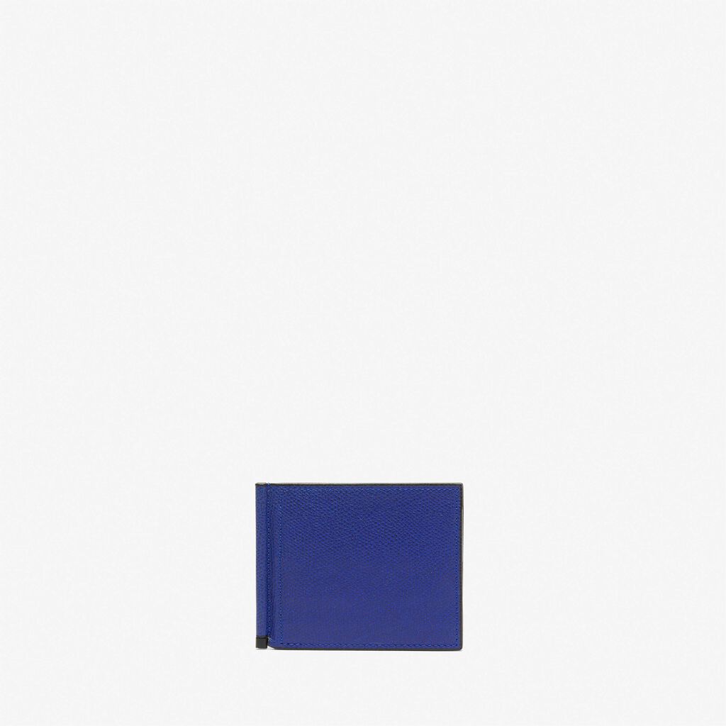Valextra Portafoglio con fermasoldi in Pelle Blu | Valextra Moda