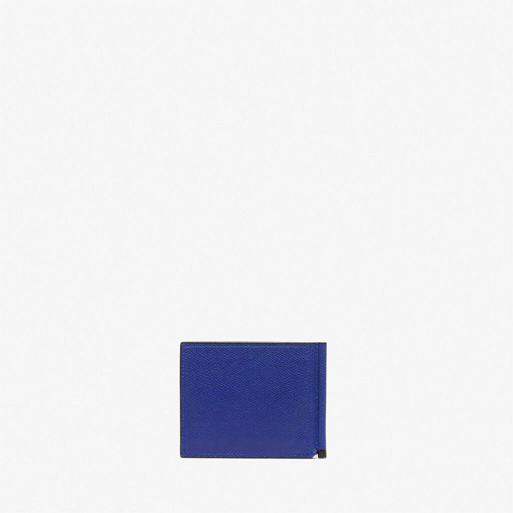 Valextra Portafoglio con fermasoldi in Pelle Blu | Valextra Moda
