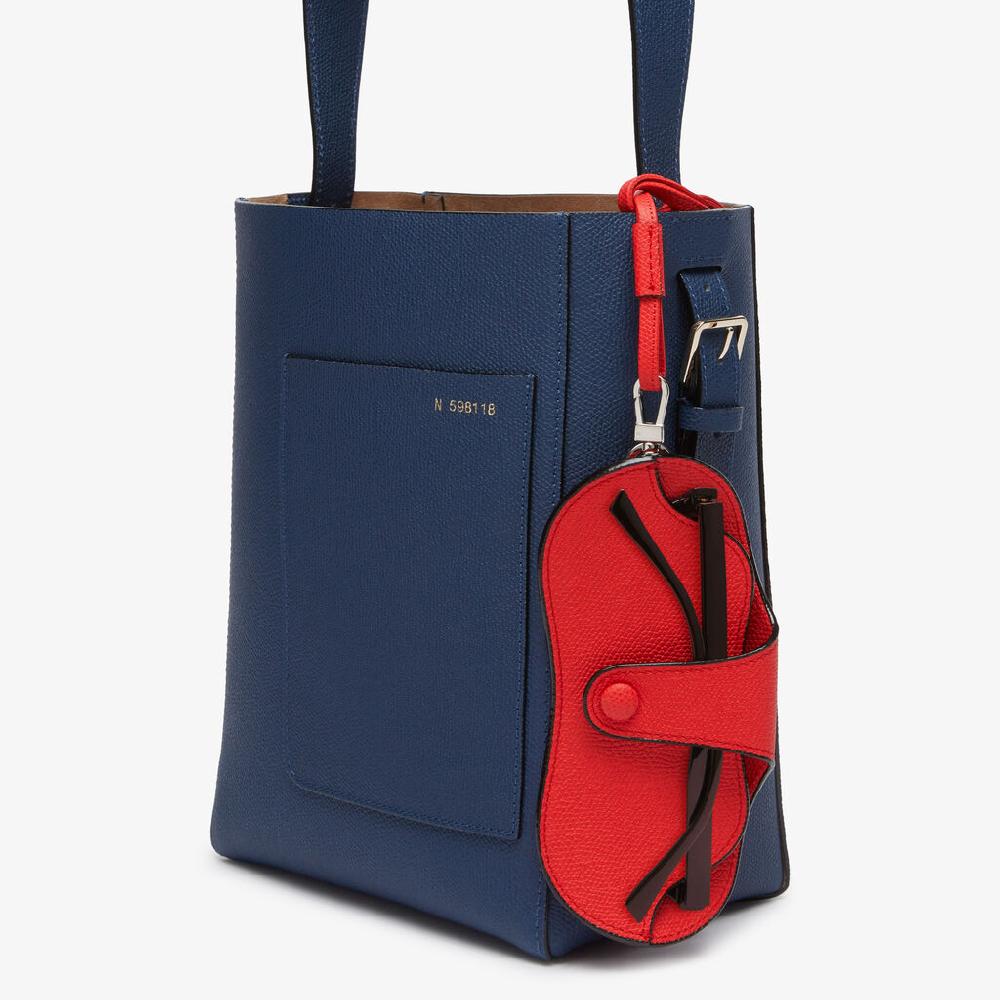 Valextra Porta occhiali da Donna con tracolla in Pelle Rossa | Valextra Italy