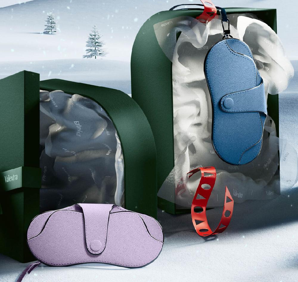 Valextra Custodia occhiali da Donna in Pelle Azzurra di Lusso | Valextra 2025