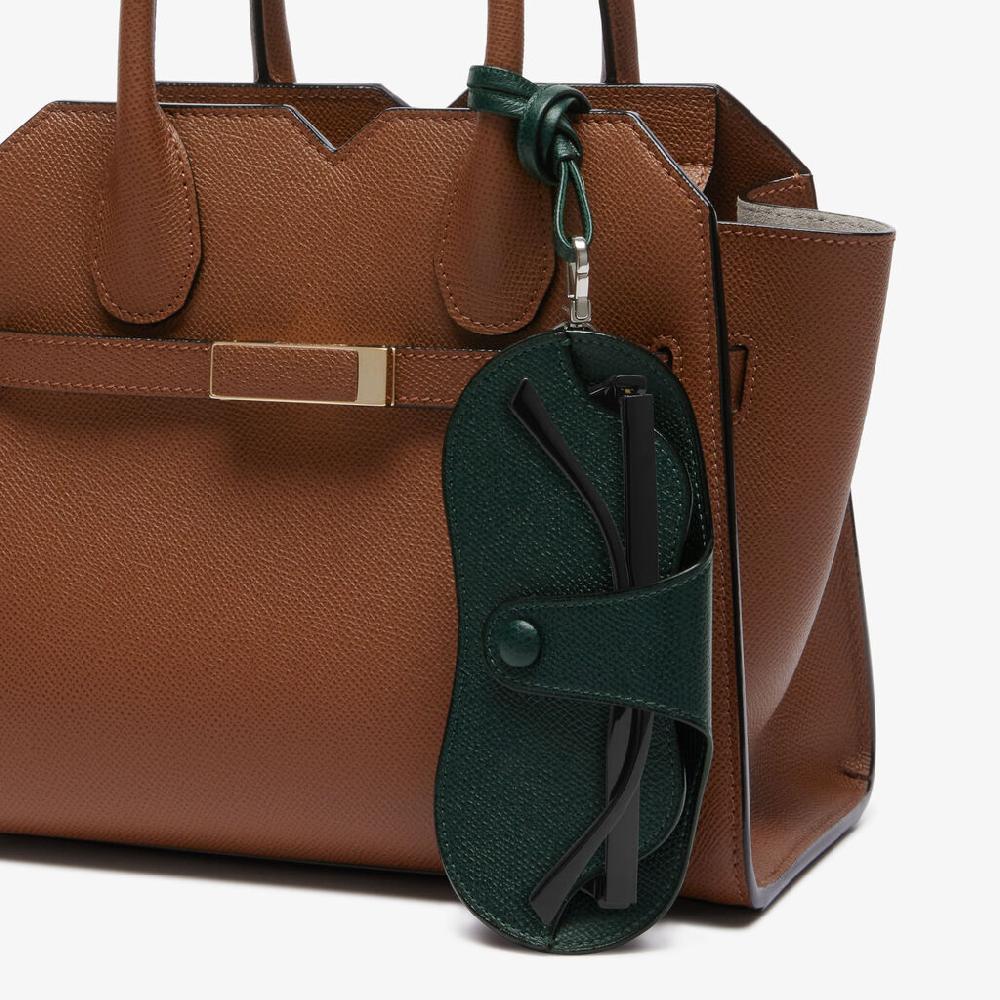 Valextra Custodia porta occhiali di Lusso in Pelle Verde | Valextra In Linea