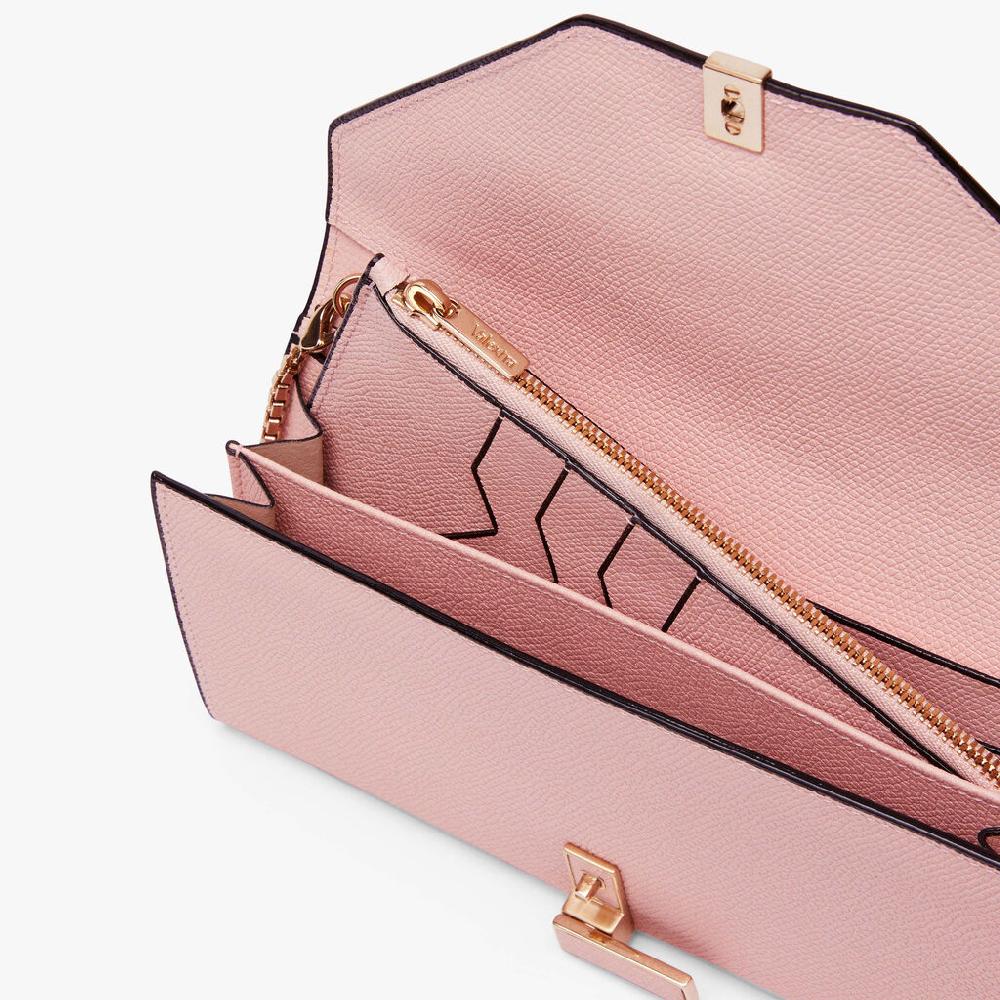 Valextra Portafoglio grande in Pelle Rosa | Valextra Iside Nuovo
